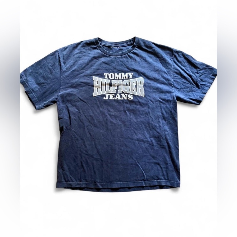 Tommy Hilfiger Men’s Navy Tee with Logo, No Tags, Size XL